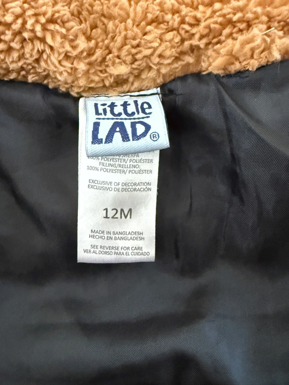 Children's Black Puffer Jacket with Snap Front